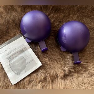 Set of 2 New Tupperware Forget-Me-Not Round Hanging Fridge Containers – Purple